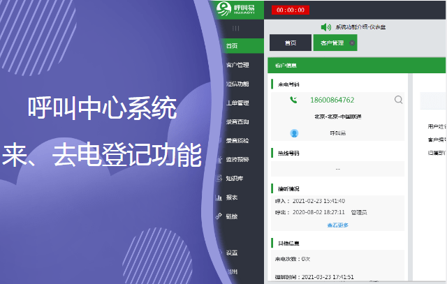 呼叫中心系统的来电弹屏功能