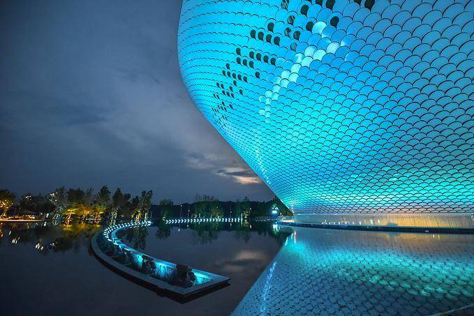 景德镇大碗夜景图片图片