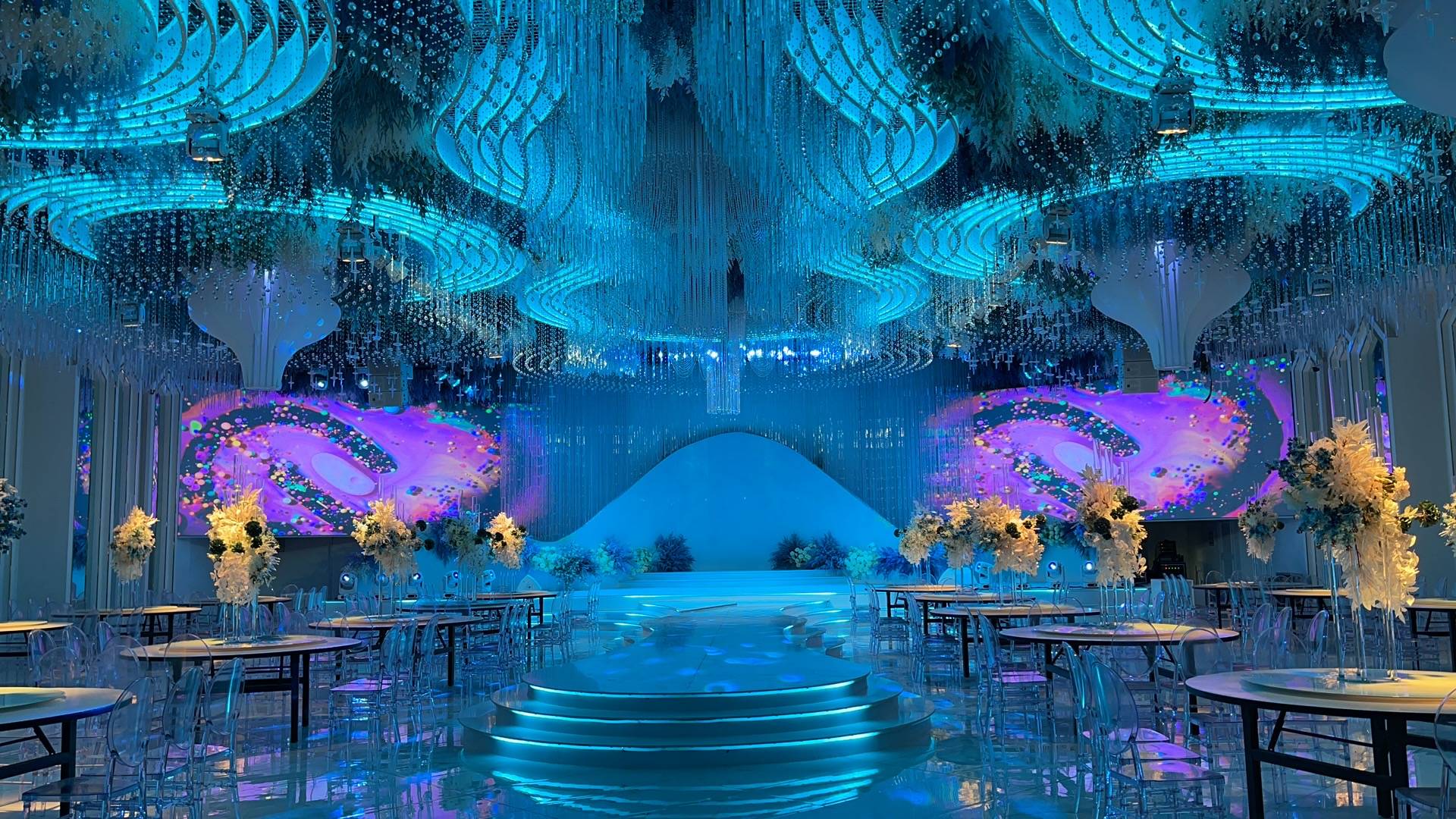 内蒙古呼和浩特天赋盛宴婚礼堂宴会厅灯光设计方案