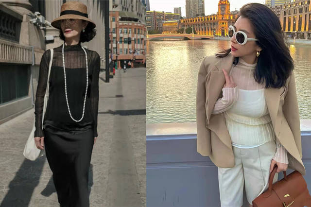 全在线 三木母女最新春夏穿搭，颜值气质全在线，“敢穿”的女人就显年轻