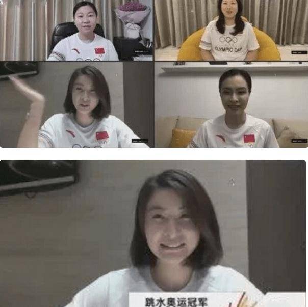 郭晶晶 43岁伏明霞与8位阔太聚会，素颜五官穿印花衬衫裙，富态不失贵气