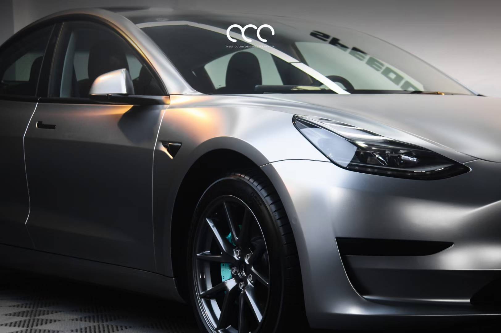 "艳压群雄"特斯拉model3 电光金属钛灰(漫彩改色膜)_gray_metal_pearl