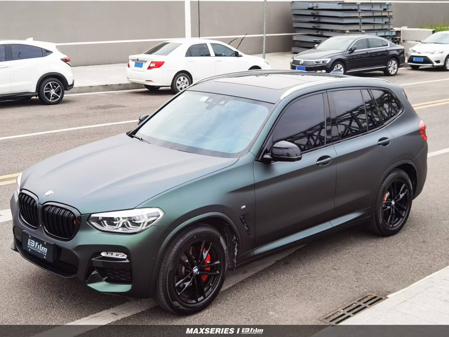 来自大自然森林的颜色宝马x3仙踪绿改色膜lbfilm