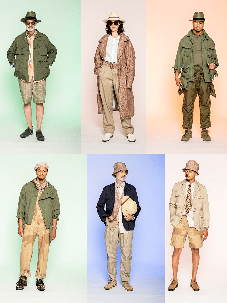 男装 Engineered Garments 2022春季男装系列，非洲意象和广泛文化，琐碎也有适宜性