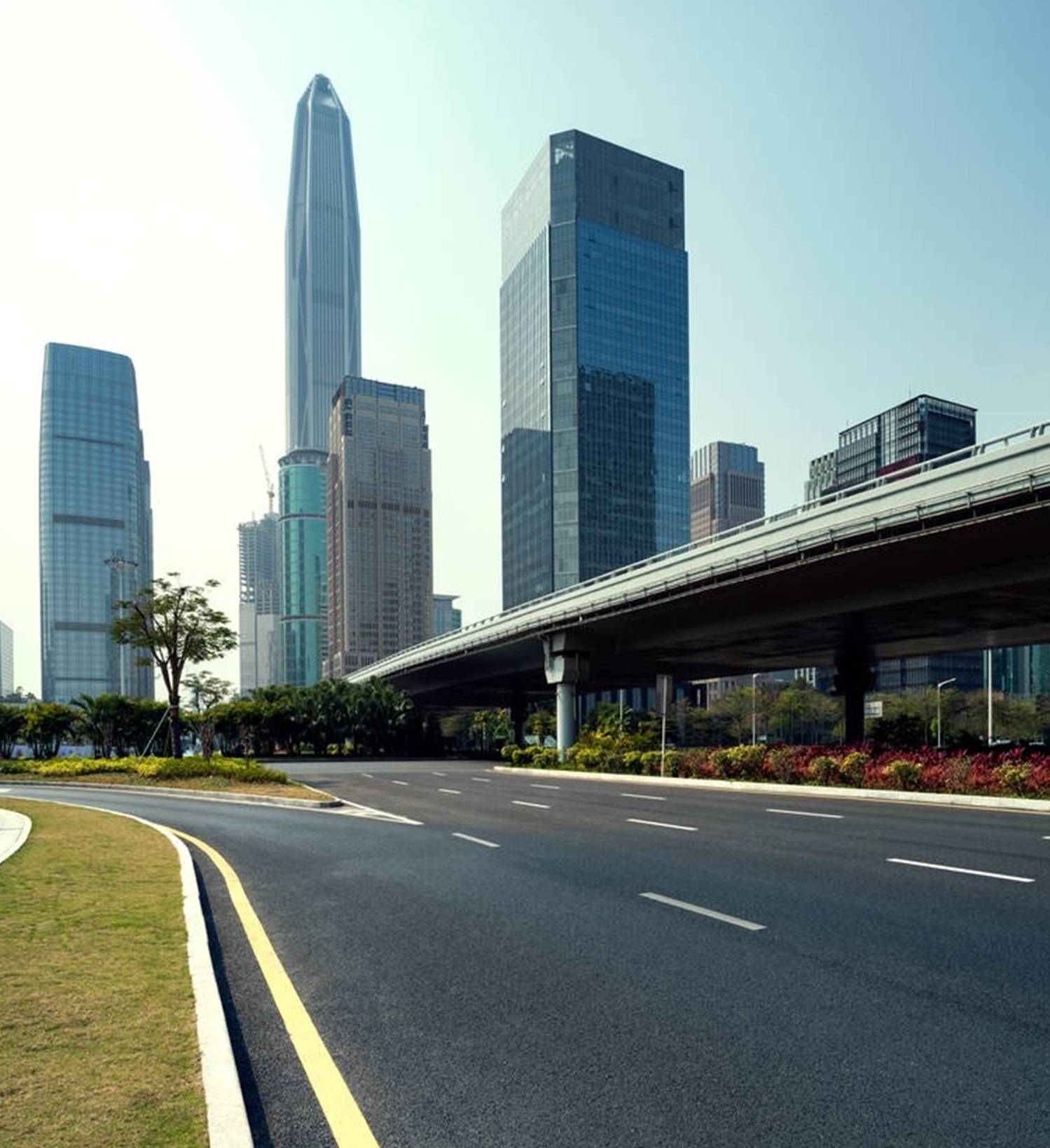 广东佛山新建城市主干路工程,路线长3.3公里,公路为双向六车道_西接_