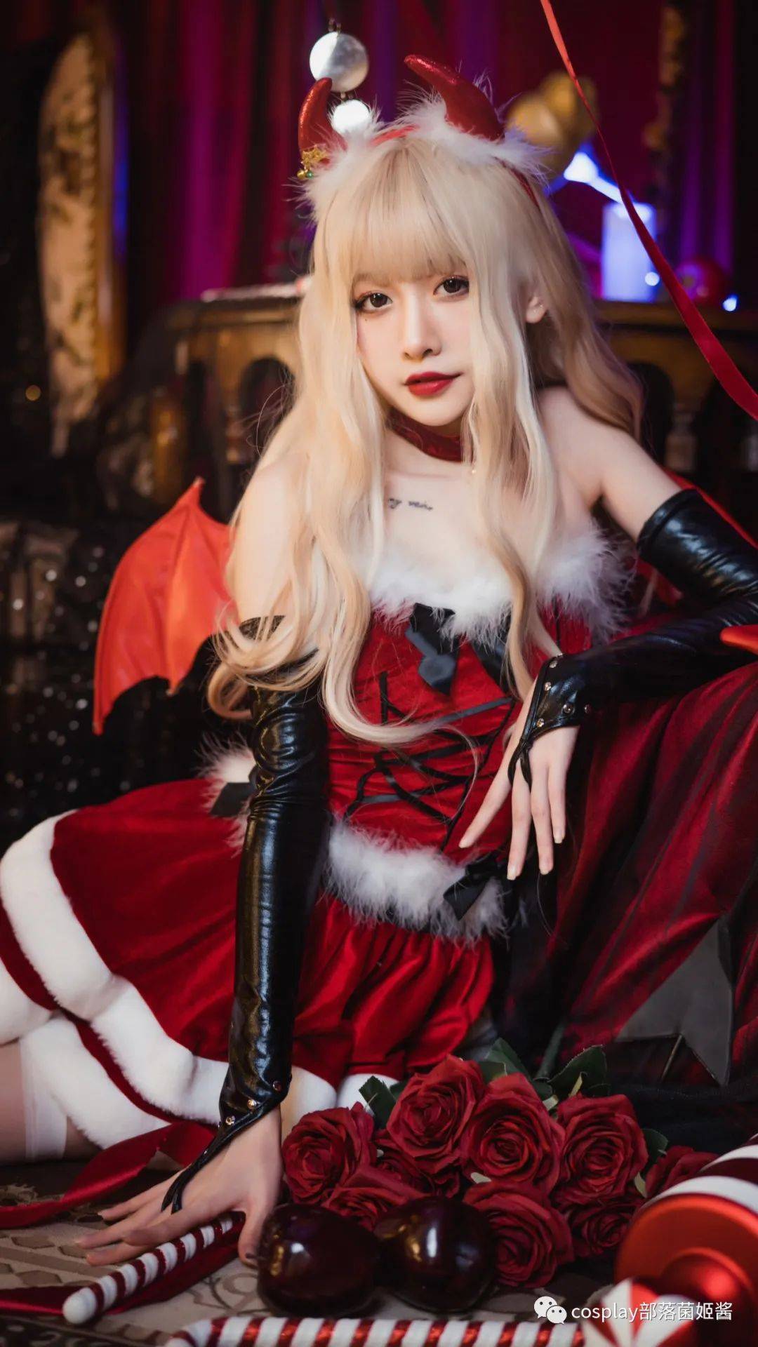 cos圣诞节小恶魔cos正片天萋萋