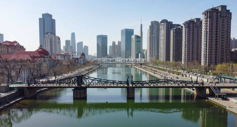 天空之眼瞰天津:海河之上"桥"风景