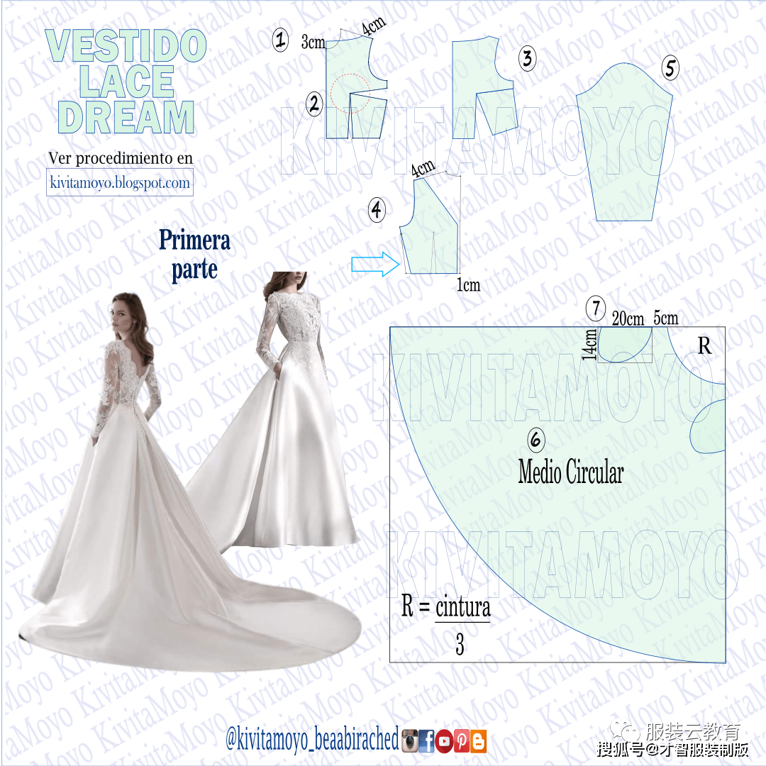 20款时尚性感礼服裙的款式制版纸样图才智服装