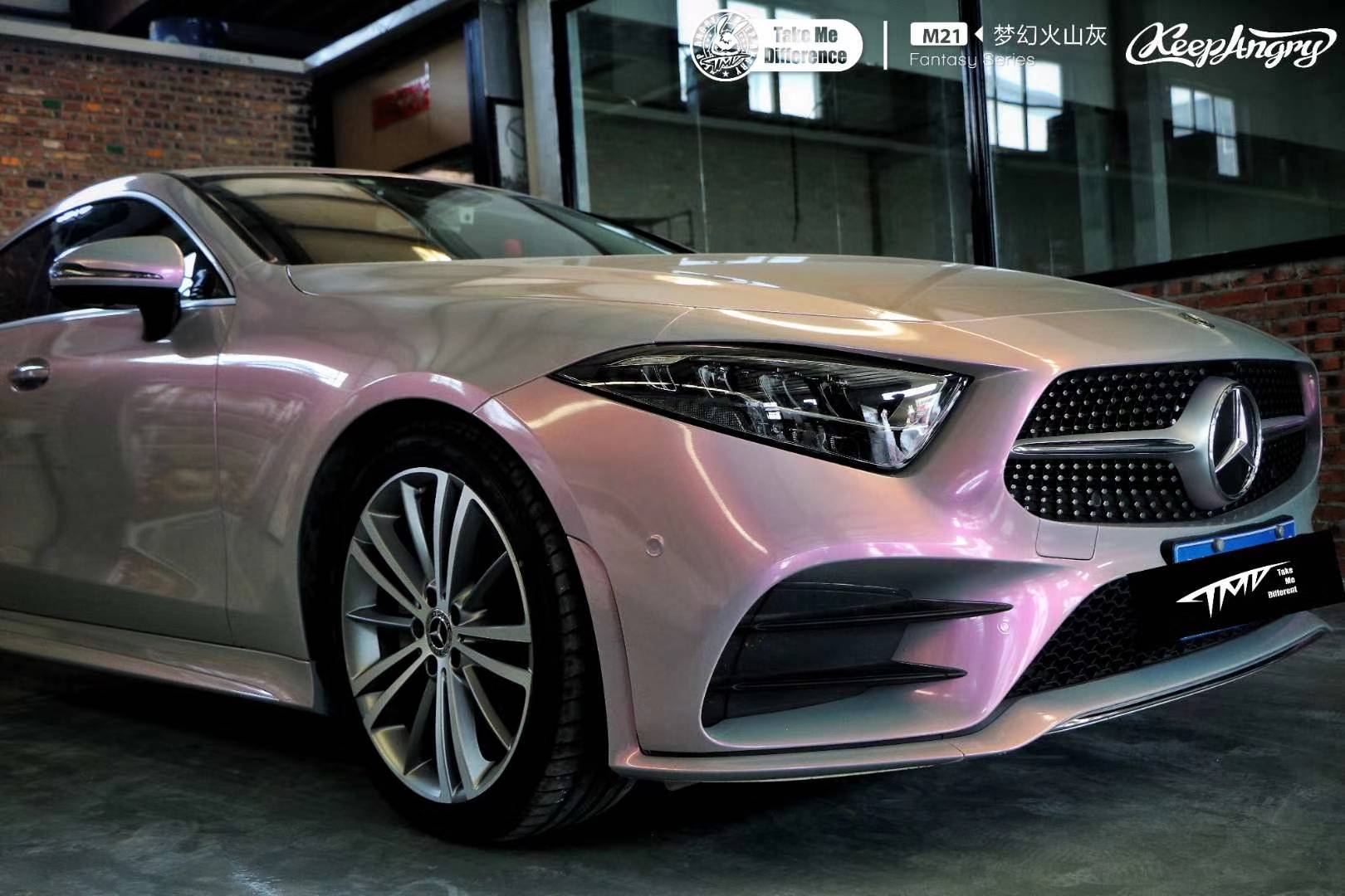 猛男都心动了奔驰cls梦幻火山灰改色膜tmd潮牌