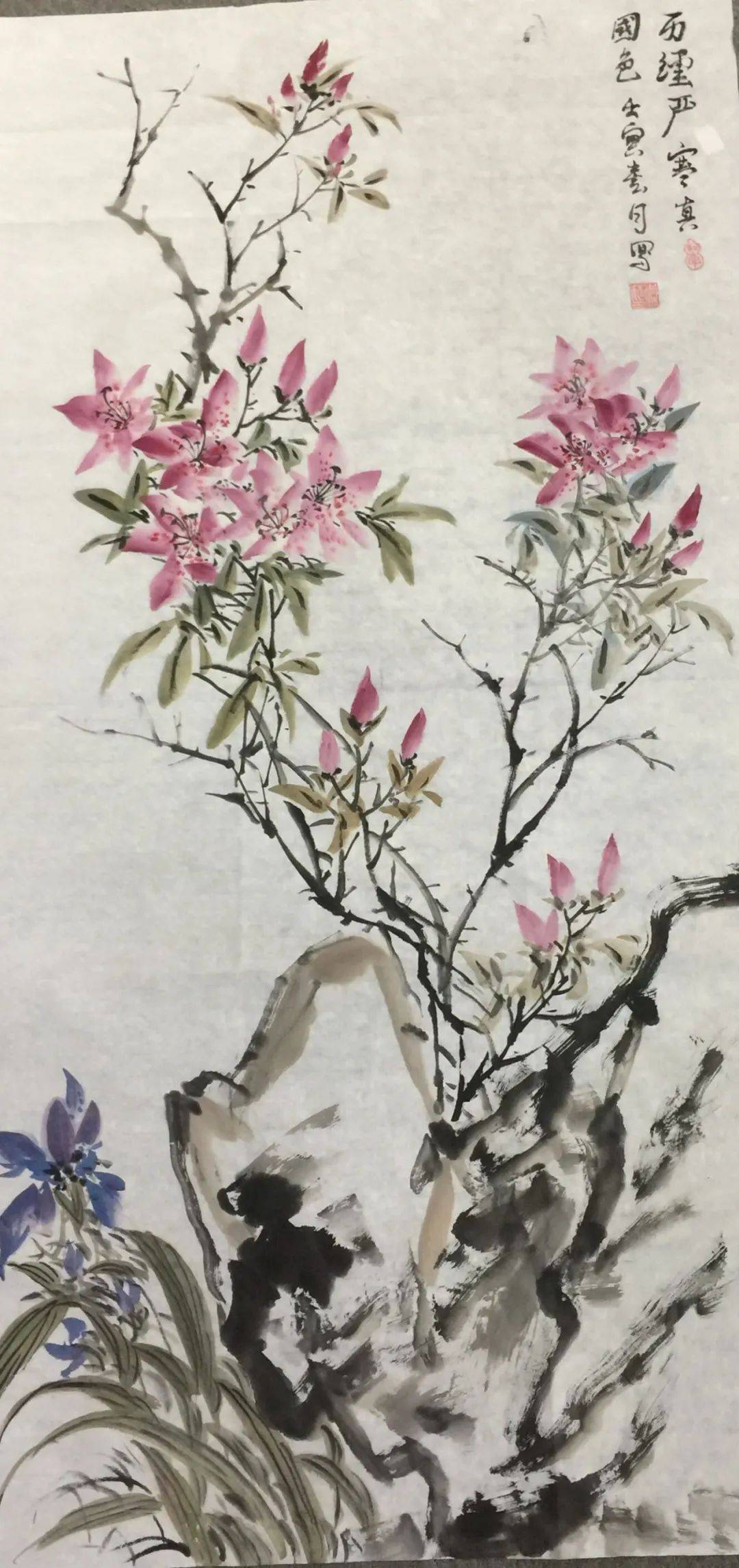 李林林画家作品构图严谨,技巧纯熟,画法老道,行笔自如,敷墨苍润,题款