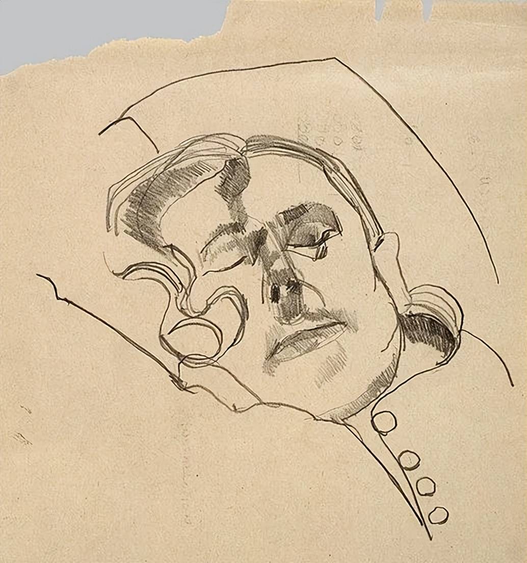 英国最伟大的当代画家卢西安弗洛伊德素描手稿