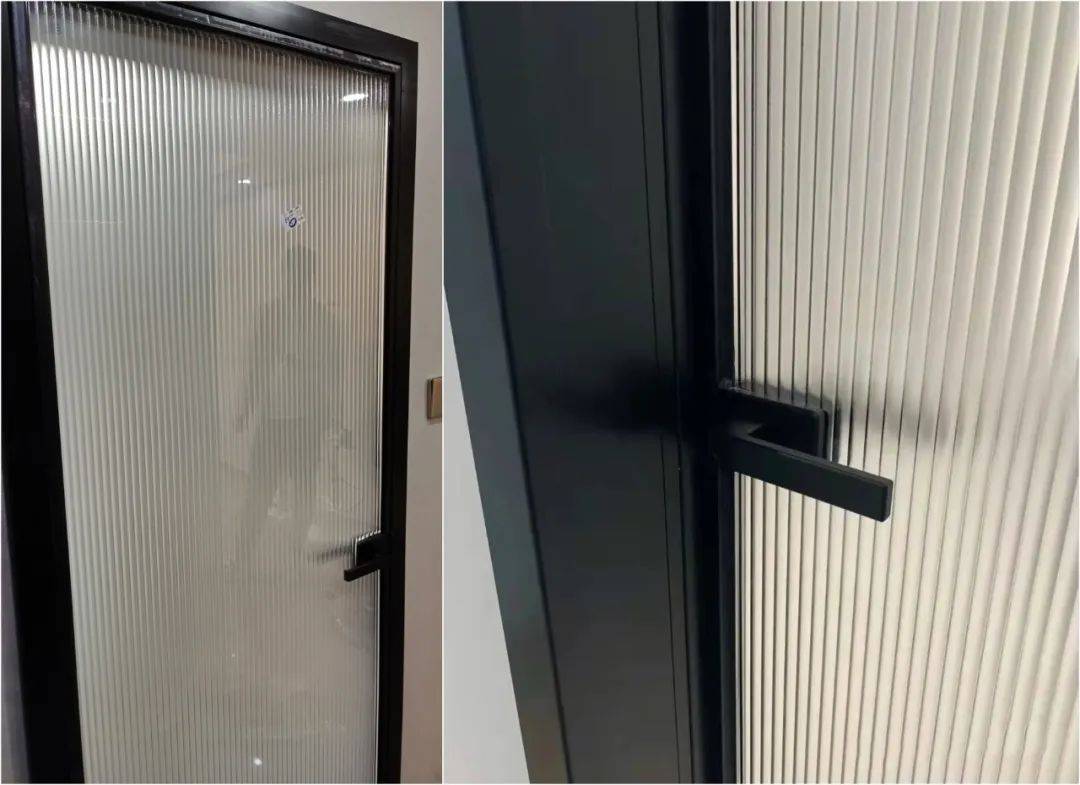 卫生间门用磨砂玻璃洗澡一湿水就透明了