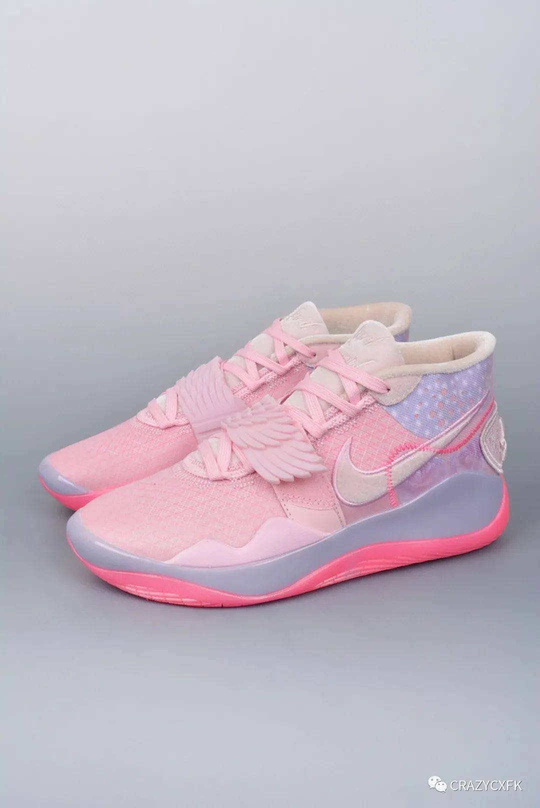 耐克nike zoom kd12 ep 凯文杜兰特粉天使翅膀乳腺癌慈善限定篮球鞋