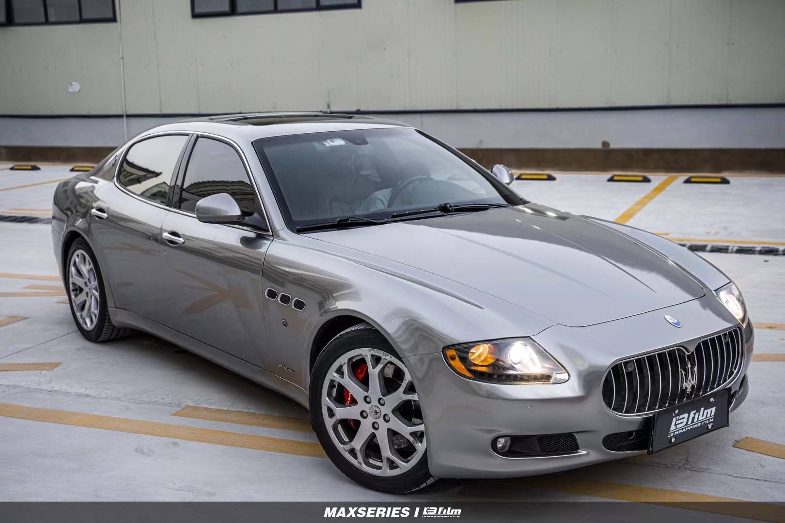 玛莎拉蒂总裁lbfilm改色膜原厂漆gt银