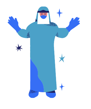 4.选择型号大小适宜的防护服或隔离衣,隔离衣领口带子和束腰不宜太紧.