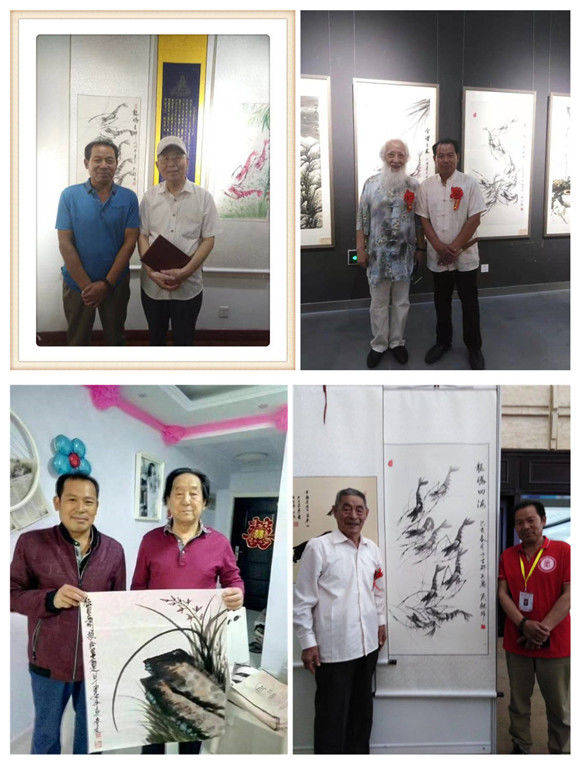 师友合影刘民栋和娄师白之子娄述德夫妇合影留念刘民