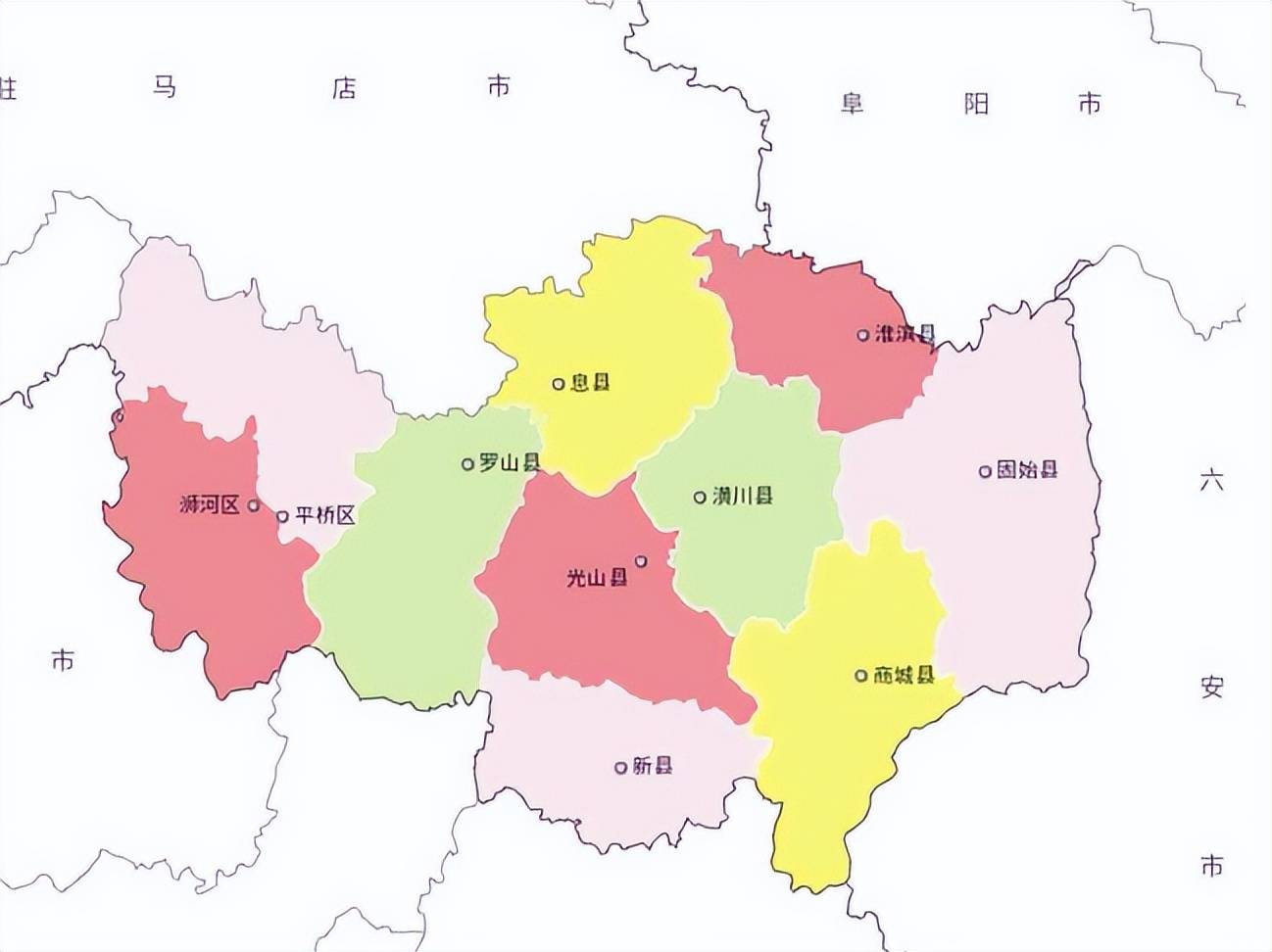 河南省17个地级市之一信阳市主城区为何位于全市的边缘