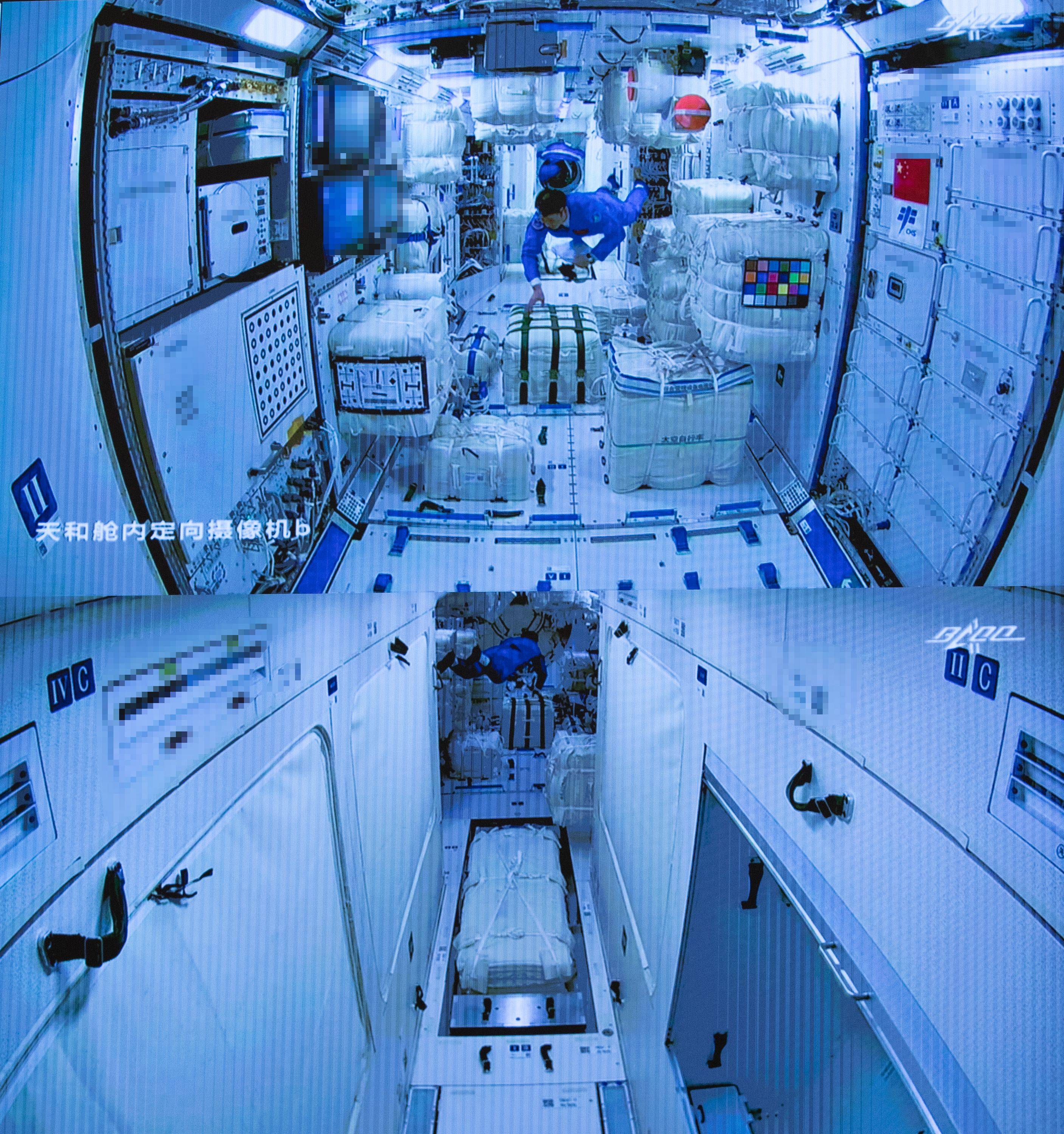 中国空间站内部的图片图片