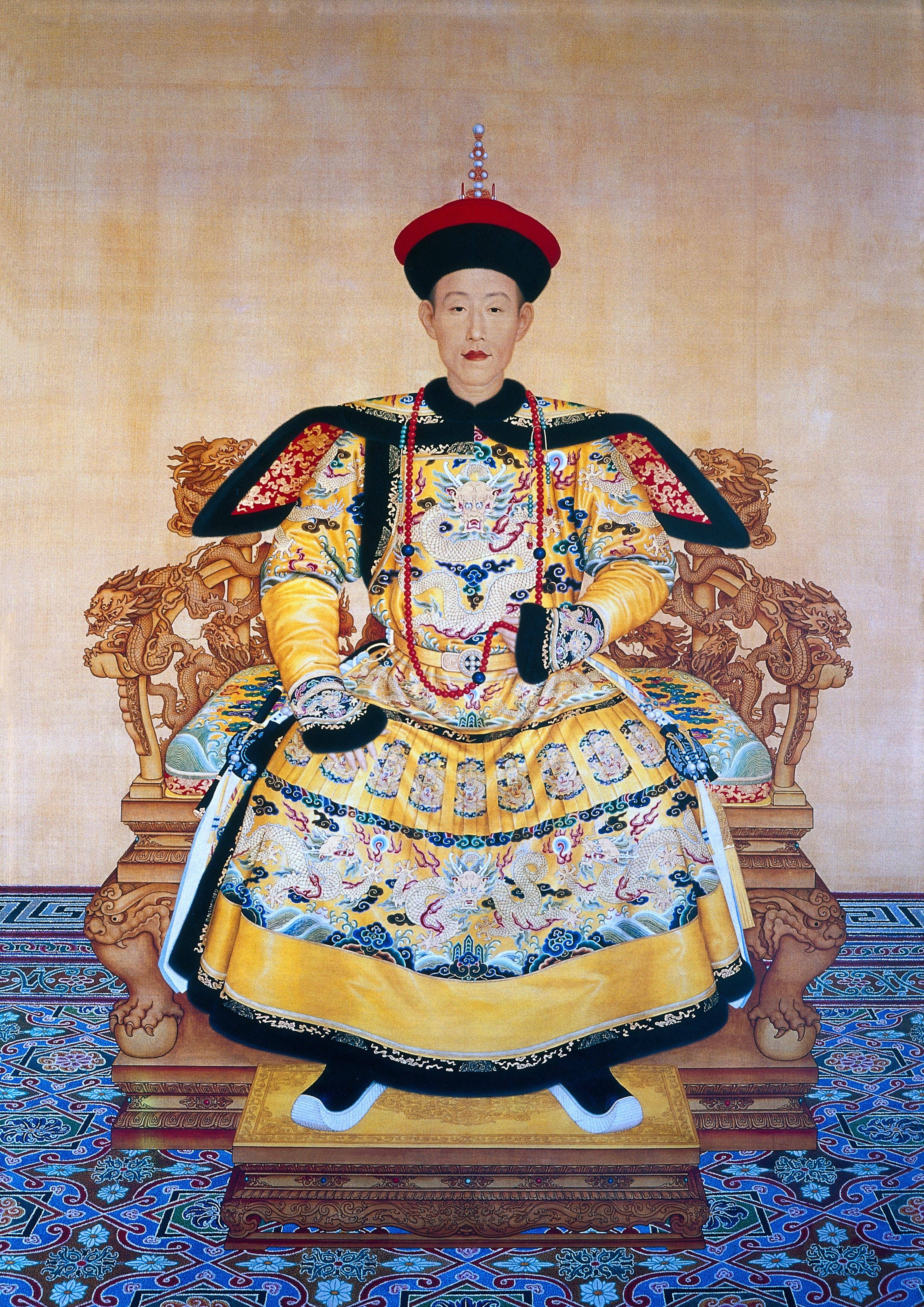 布达拉宫乾隆皇帝画像图片
