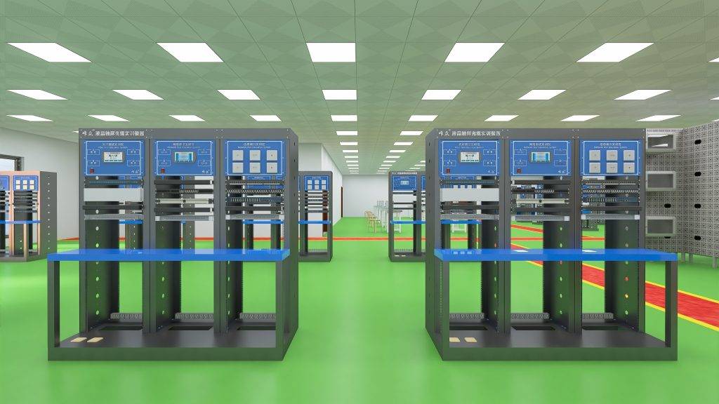 布线展示柜t8-综合布线3d虚拟仿真实训平台场景s1-s6为实训项目场景