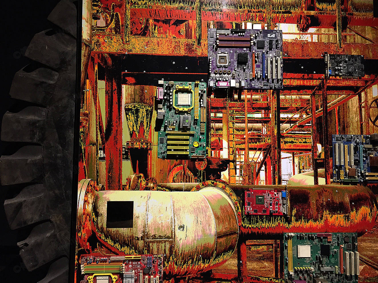 傅文俊影像装置艺术作品《后工业时代》