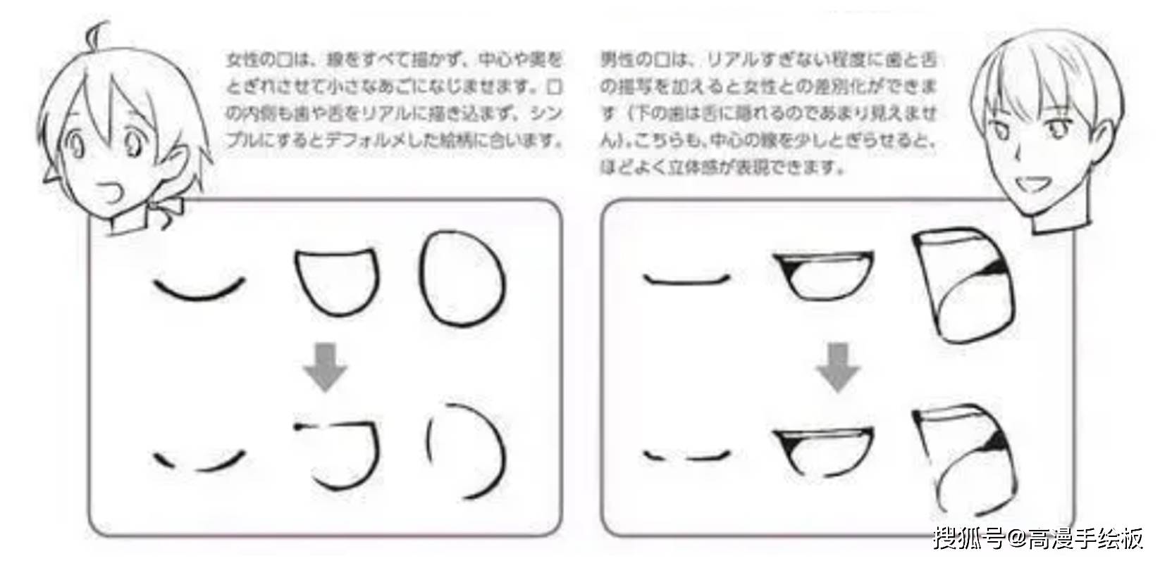 怎么画动漫人物的嘴图片