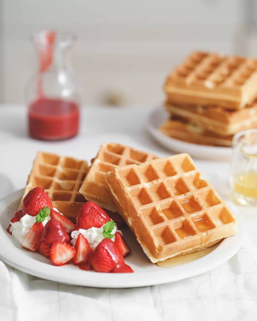 不输名店超好吃的格子松饼外脆内松软