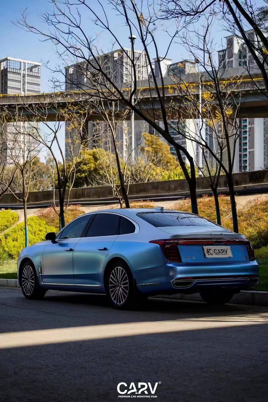 汽车改色贴膜#卡孚改色膜#卡孚carv#红旗h9双拼