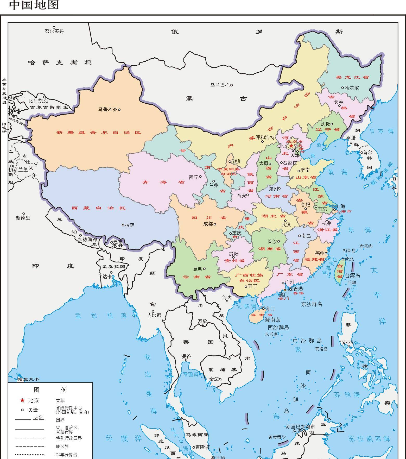 中国地图和行政区划图-千图网