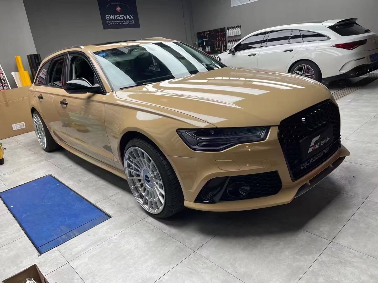 奥迪汽车skto改色膜沙漠黄