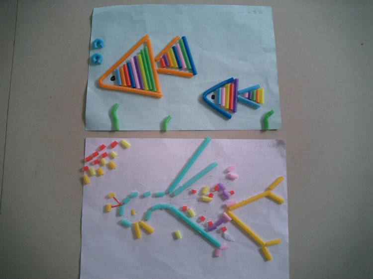 夏天喝完了饮料一定要把吸管留下来一起画画做手工啊