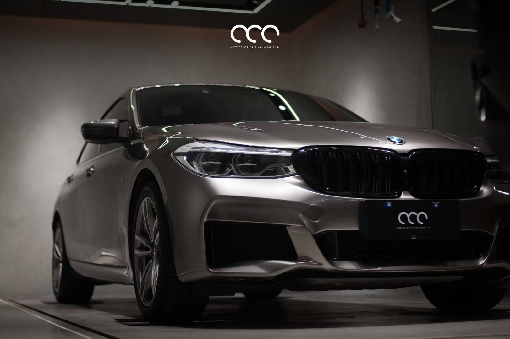 宝马6系gt漫彩改色膜pet液态金属银