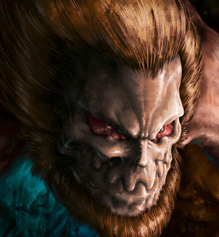 原创进击的巨人油画版感受暗黑世界巨人带来的压迫感