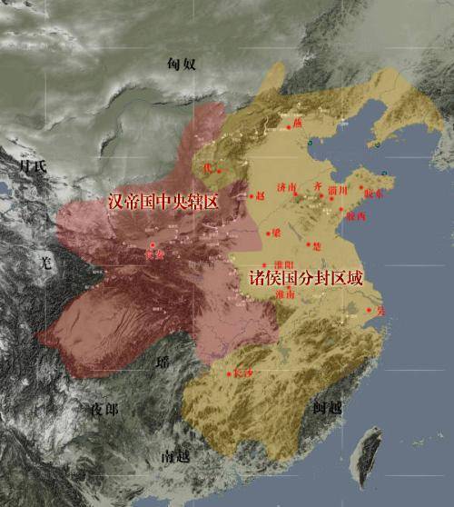 改为推行郡县制与分封制并存的"郡国并行制,简称"郡国制,即在中央