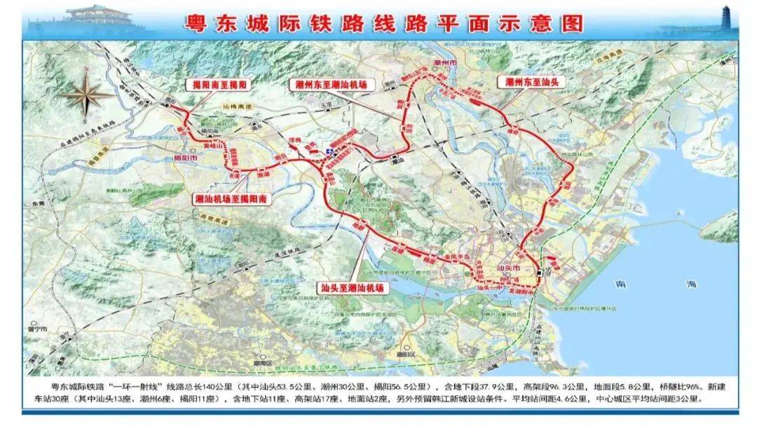 粤东城际建设取阶段性进展四条线路发布可研性批前公示总投资超330