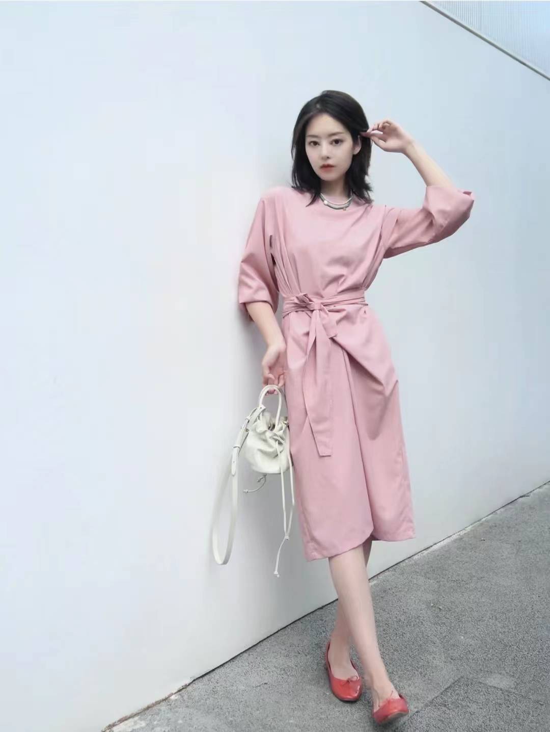 原创长袖连衣裙怎么搭配好看