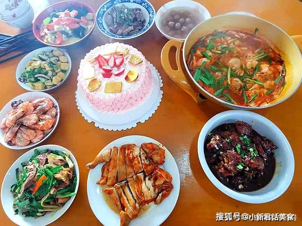 真实家常生日宴图片图片