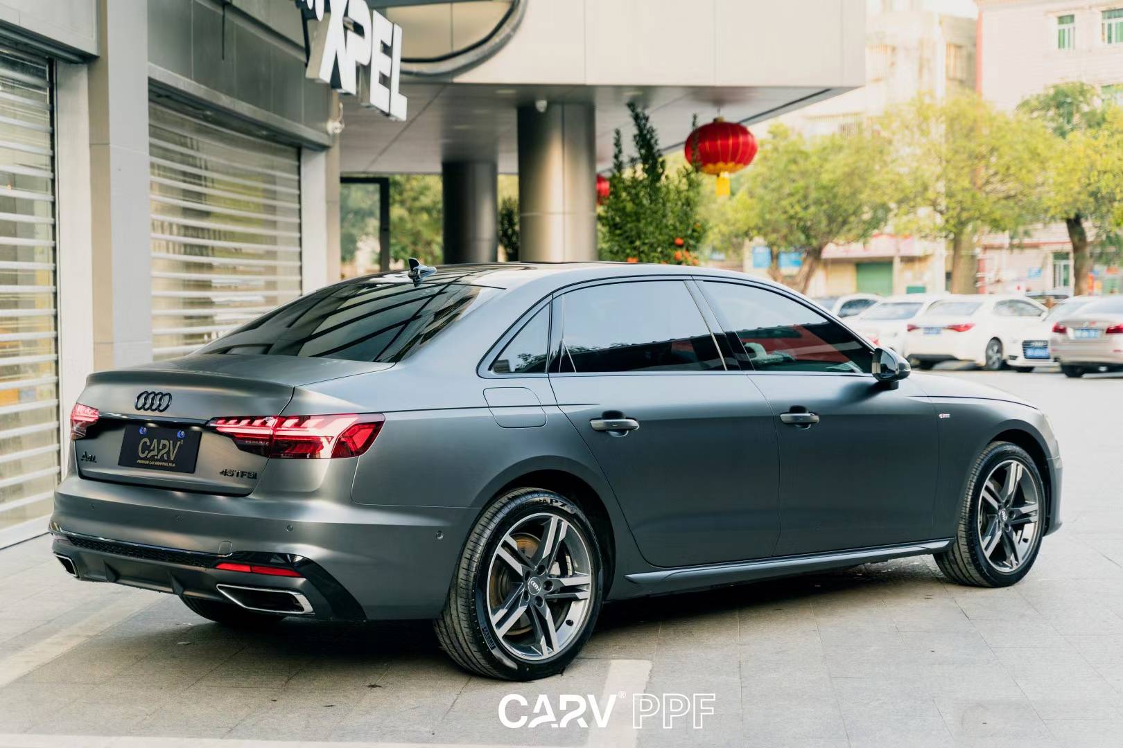 奥迪a4装贴卡孚亚面隐形车衣