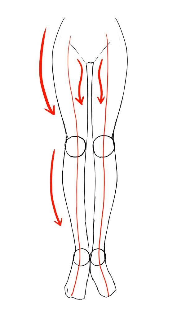 动漫人物腿部画法步骤图片