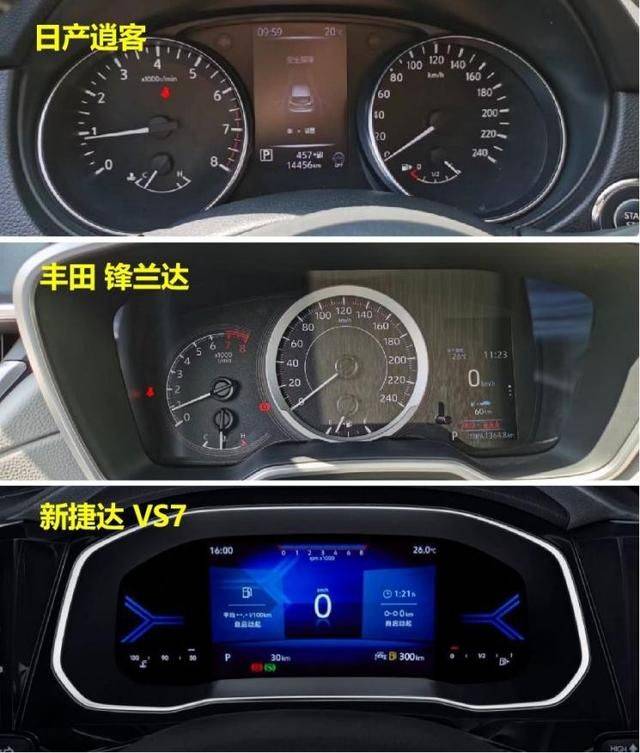 而新捷达vs7配备的是8英寸高清液晶仪表,科技感十足且行车信息一目了