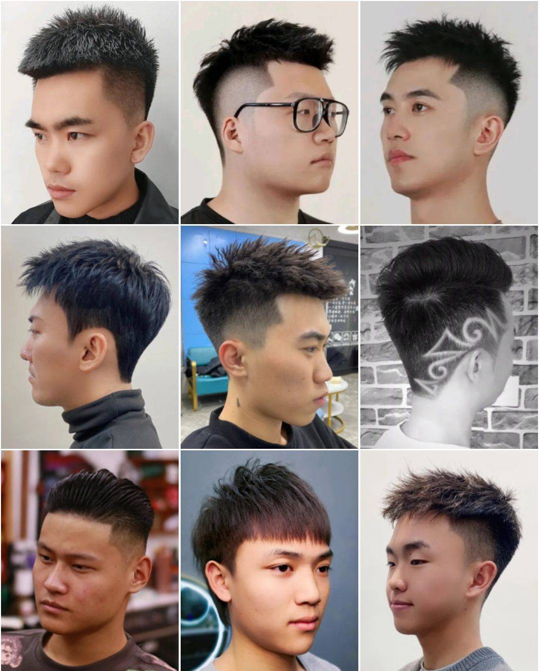 男生发型流行 两边图片
