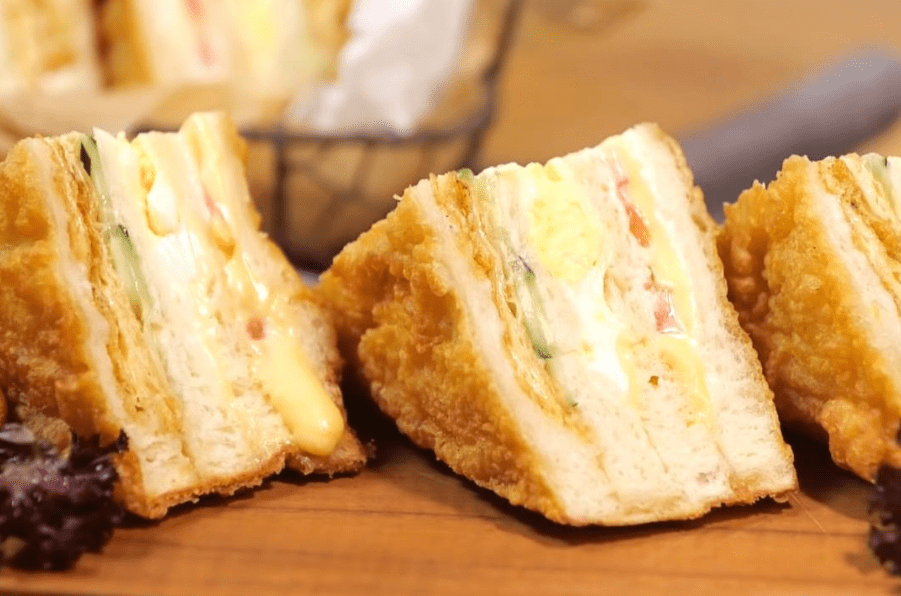 酥炸三明治超邪恶多一食材变出素猪排口感加倍惊艳