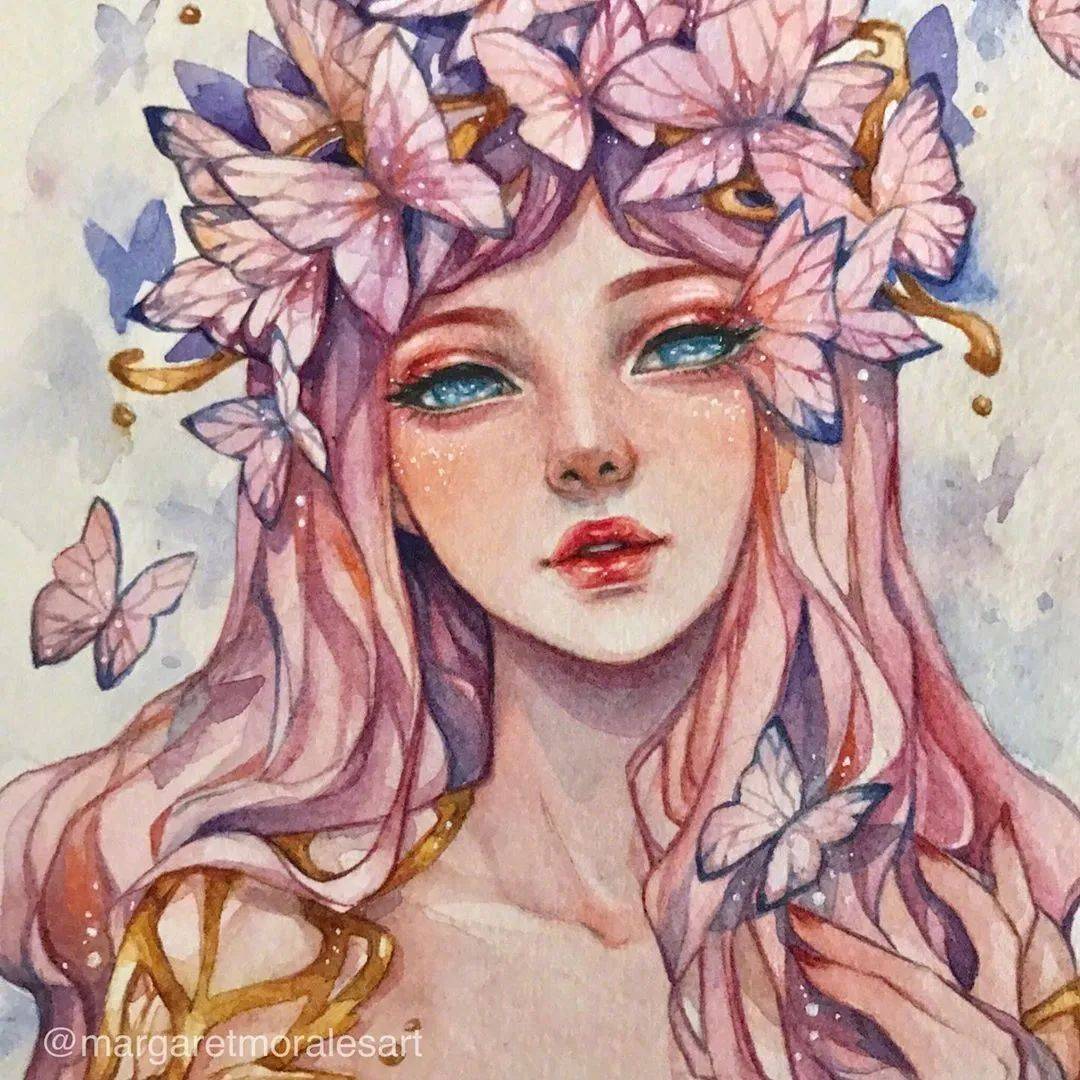 【插画】margaret morales:诗意的梦幻_作品_唯美_版权