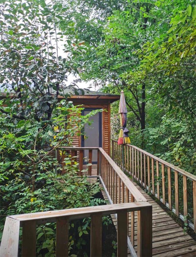 天津盘山闲窠慧舍民宿森林中木屋别墅住客直呼跟清迈太像了