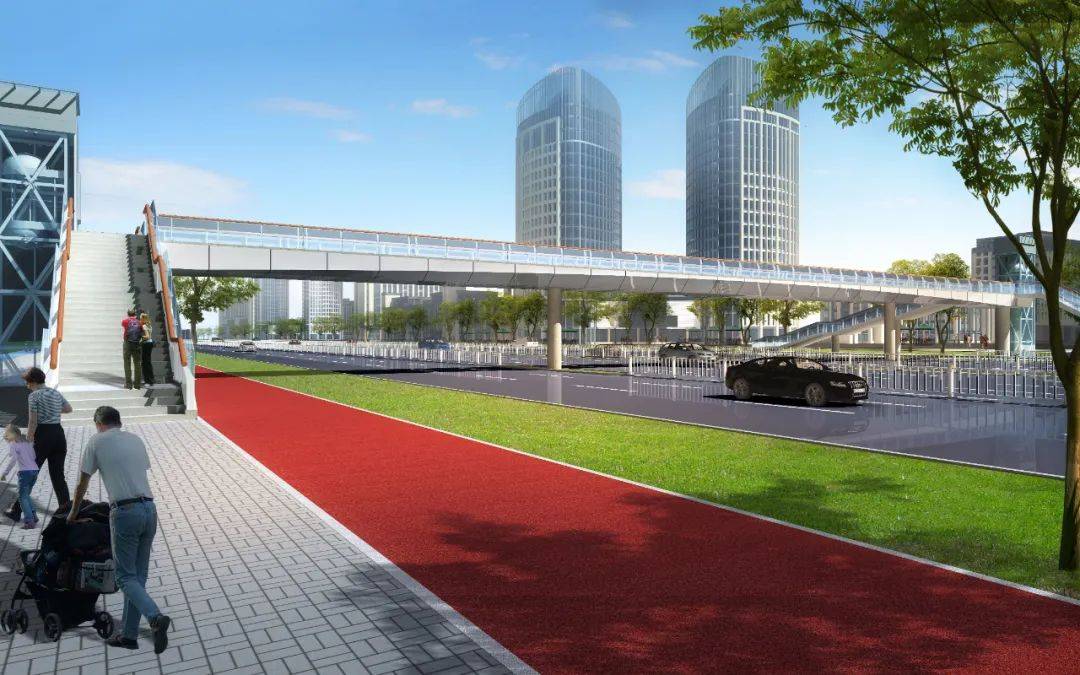 潍坊新设过街天桥和大白棚!近期投用!_杏林街_金马路_交叉口