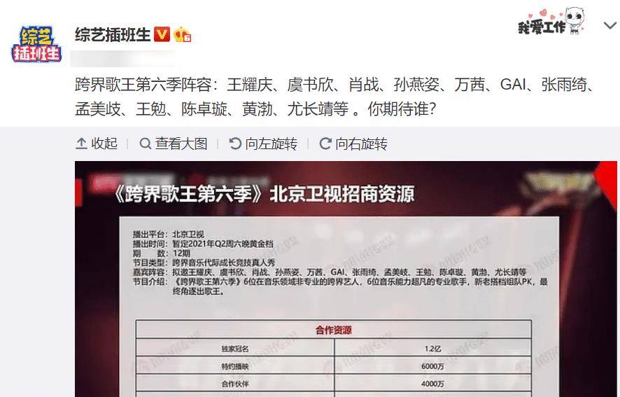 原创跨界歌王6阵容曝光王耀庆虞书欣合体肖战尤长靖没搞错吧