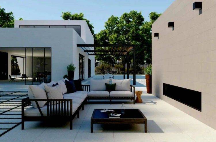 19款现代极简风格庭院花园设计实景图片案例欣赏