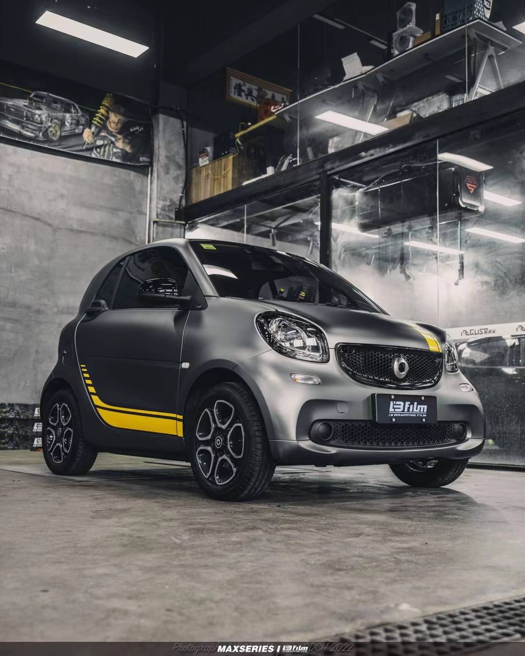 奔驰smart -lbfilm改色膜原厂漆amg山灰_搜狐汽车_搜狐网