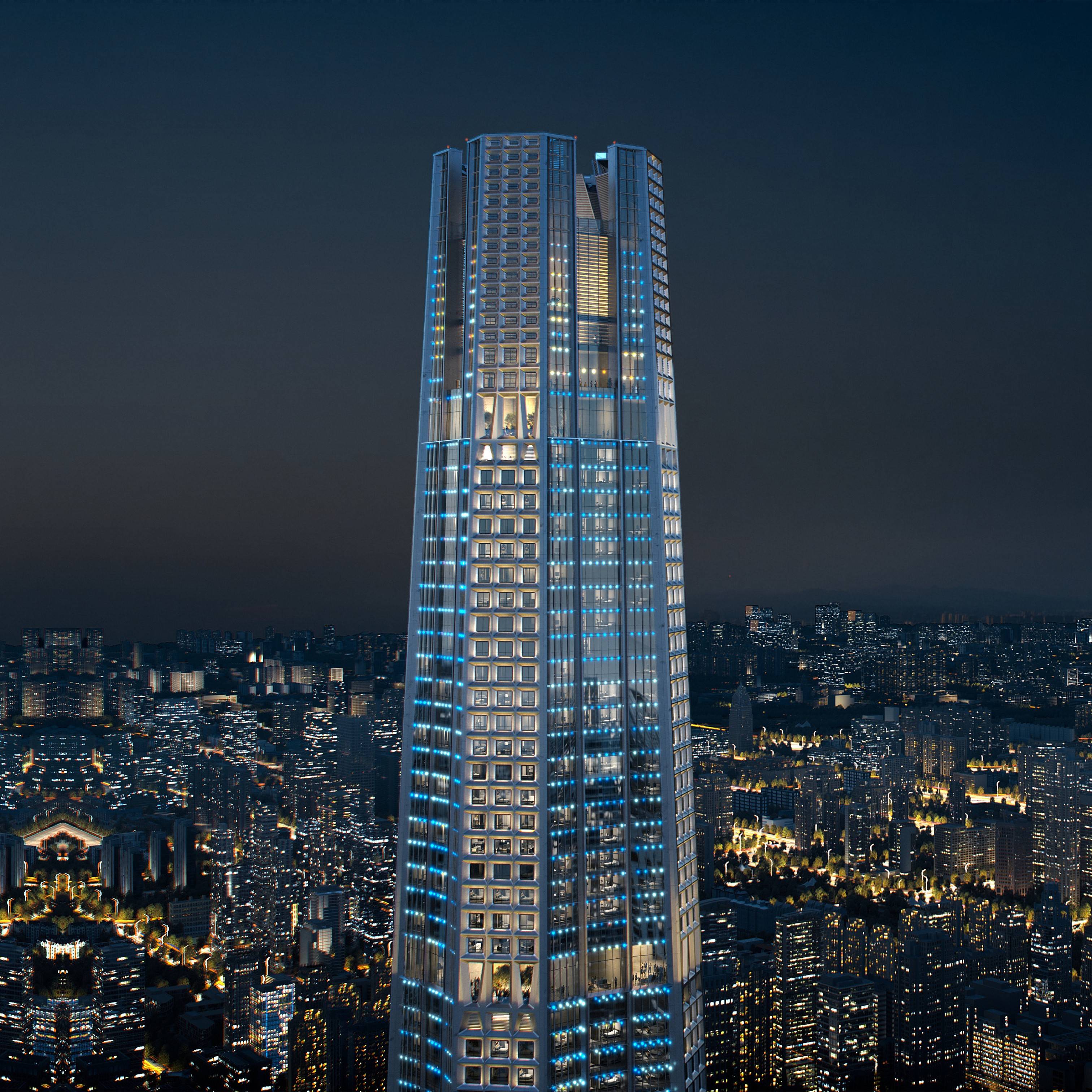 中国西北第一高楼已建至235米,总投资100亿,预计2024年竣工