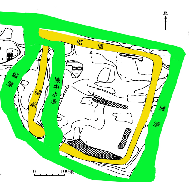 或在城內利用自然窪地進行人工挖掘造出人工水道,直接從河道引水入城